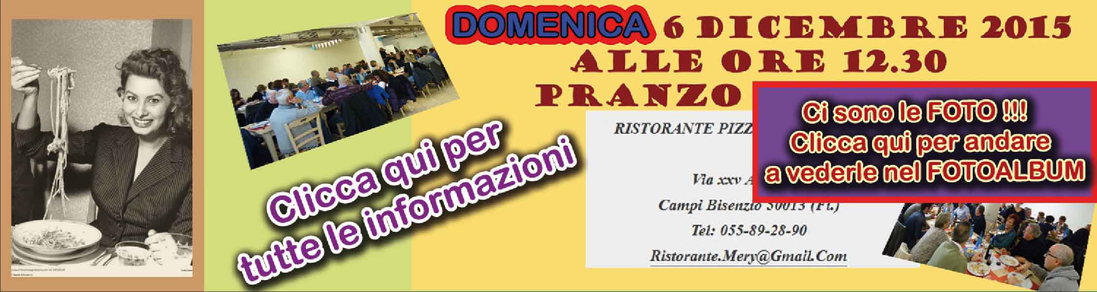Banner per l'invito al Pranzo Sociale 2015